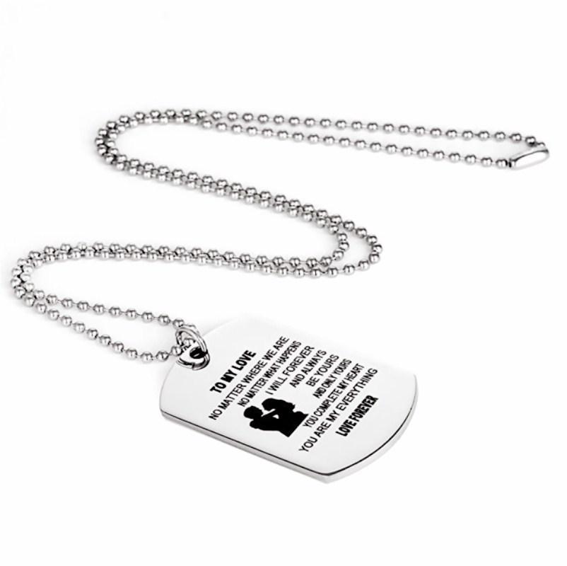 Military Necklace Dog Tag Diy Lettering Personalized Necklace Sweater Chain Batch