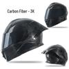 Ultra Lightweight Carbon Fiber Double Lens Full Face Cycling Helmet