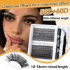 DIY Segmented Fluffy Single - Cluster False Eyelashes with D - Curl, 10 - 16mm for Natural and Dense Lash Grafting Makeup