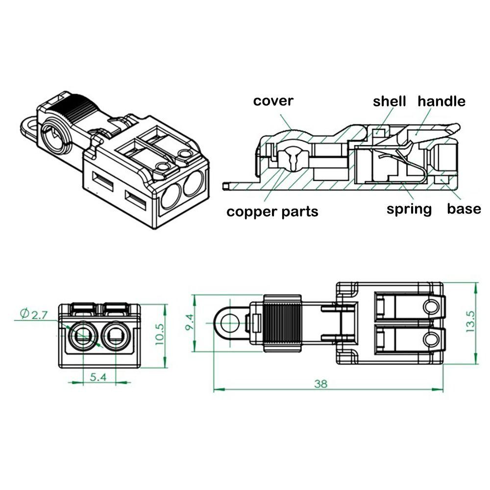 T-Type Quick Wiring Connector Universal Compact Wire Connector  Electrical