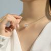 Mo Sang S925 Sterling Silver Oval Necklace & Earrings Set - Exquisite, Versatile, Super Sparkle; Perfect for Weddings & Banquets.