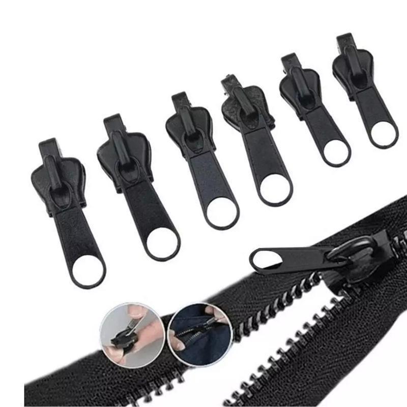 6pcs Instant Zipper Universal Instant Fix Zipper Repair Kit Replacement Zip Slider Teeth Rescue New Design for DIY Sew