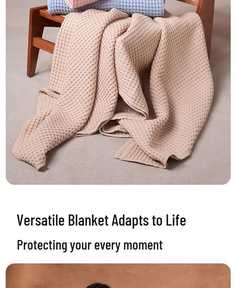 Soft Cotton Gauze Sofa Blanket - Perfect for Summer, Office Naps & Air Conditioning