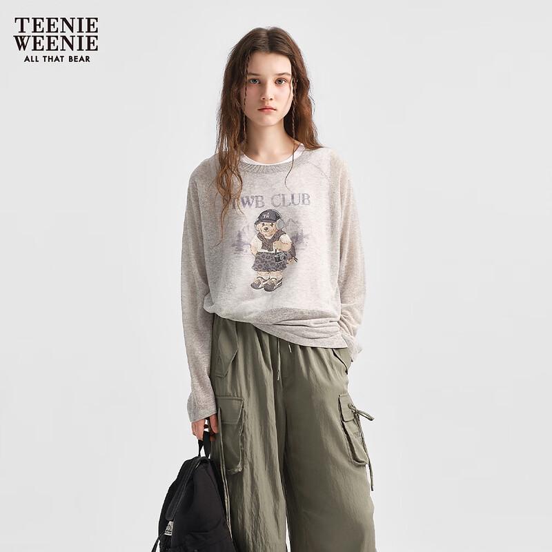 Teenie Weenie Women's Bear Cartoon Knit Sweater