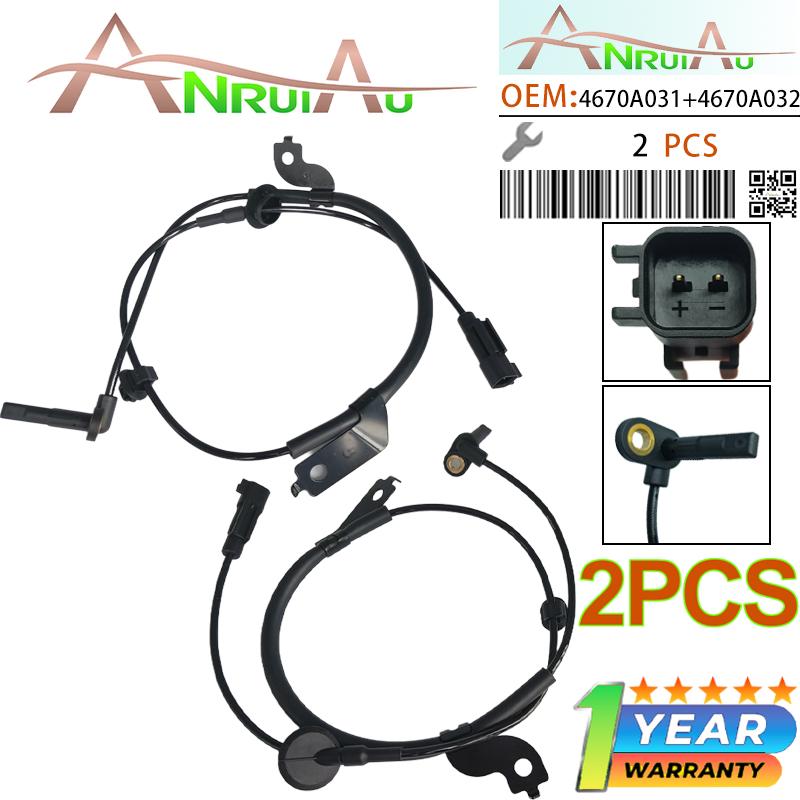 NEW 2PCS Front Left and Right ABS Wheel Speed Sensor 4670A031 4670A032 For Mitsubishi Lancer 2008-2015 Outlander 2007-2014