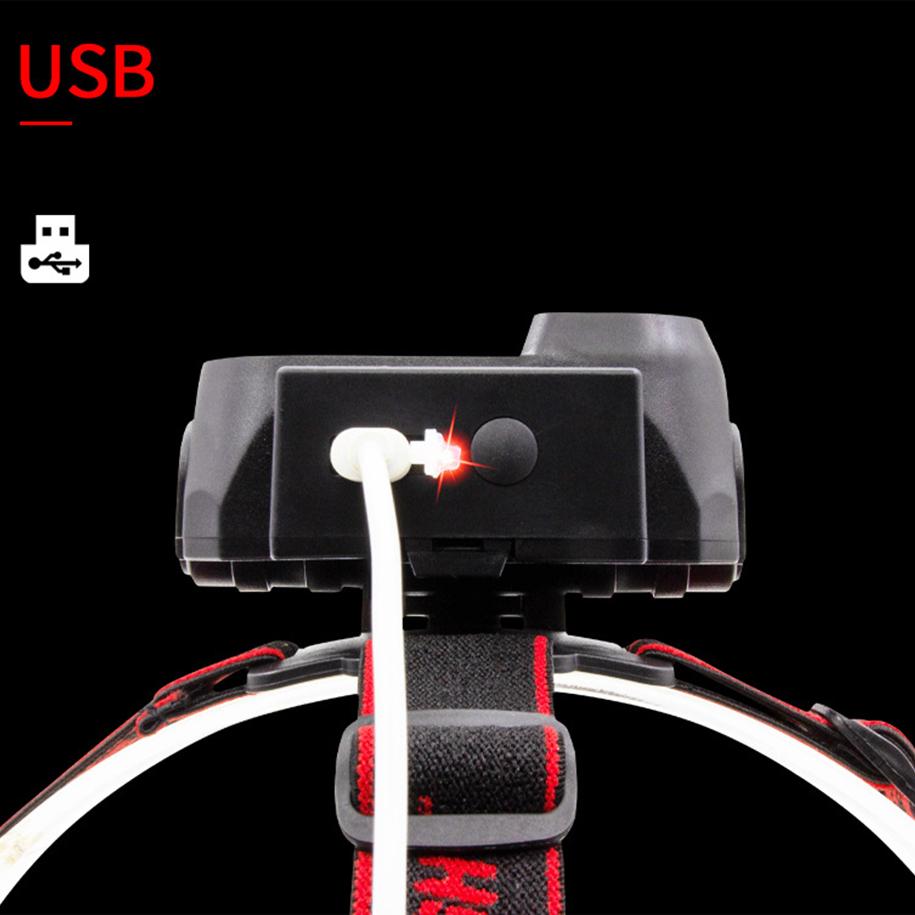 XP-G Q5 COB Led Fishing Headlight Use Rechargeable 18650 Battery Headlamp Head Flashlight Lamp Torch for Camping Light