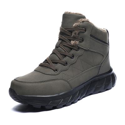 Men Winter Snow Shoes Waterproof Leather Sneakers Super Warm Men's Outdoor Male Hiking Boots Work Shoes Size 39-48