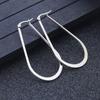Silver Gold Color Jewelry Smooth Circle Stainless Steel  Hoop Earrings for Women Best Gift Wholesale High Quality Jewelry