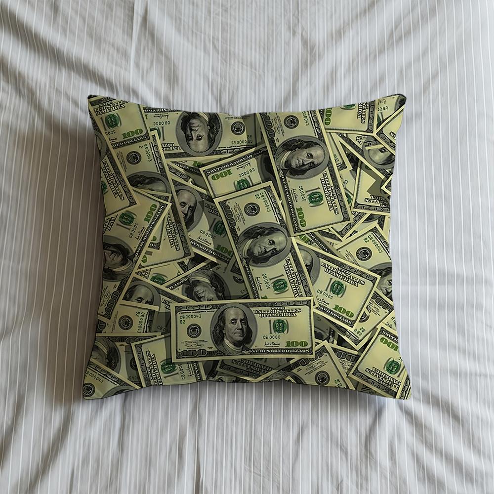 Cushion Cover Soft Case For Dollar Sofa Living Room Home Comfortable Office Decor Protective Banknote Pillow Covers
