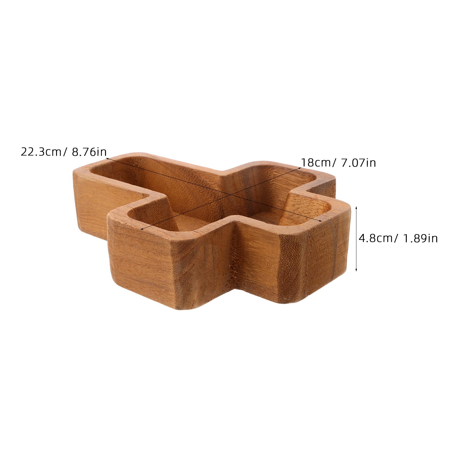 

Beige Wooden Cross Shaped Serving Platter Natural Wood Appetizer Cheese Board Charcuterie Dish Fruit Dessert Tray Home Kitchen коричневий