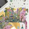 Cartoon Large Town Roaming Landscape Sticker 3D Miniature World Unzipped DIY Scene Account