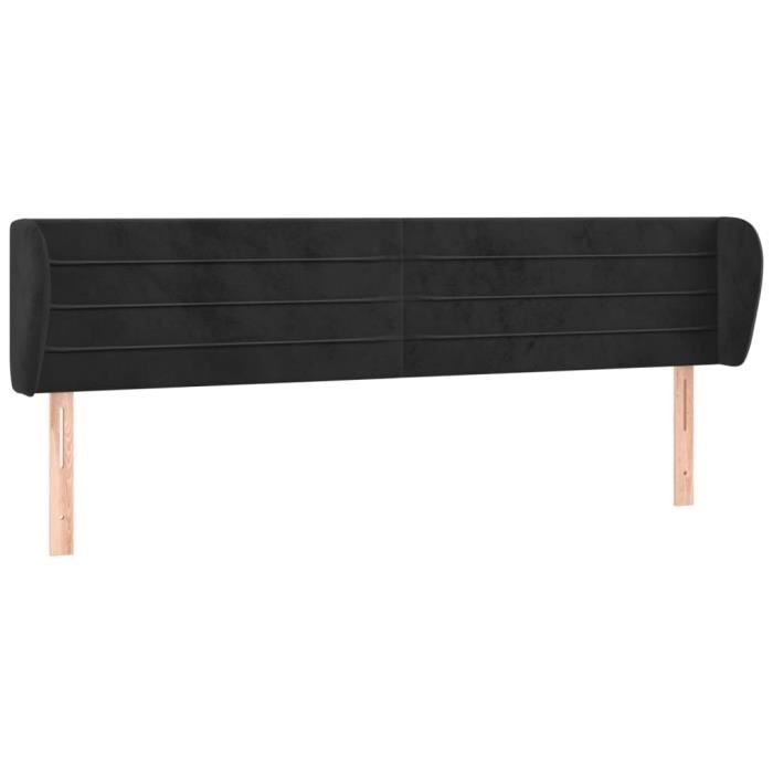 VidaXL Headboard with Ears Black 163x23x78-88 Cm Velvet3117340
