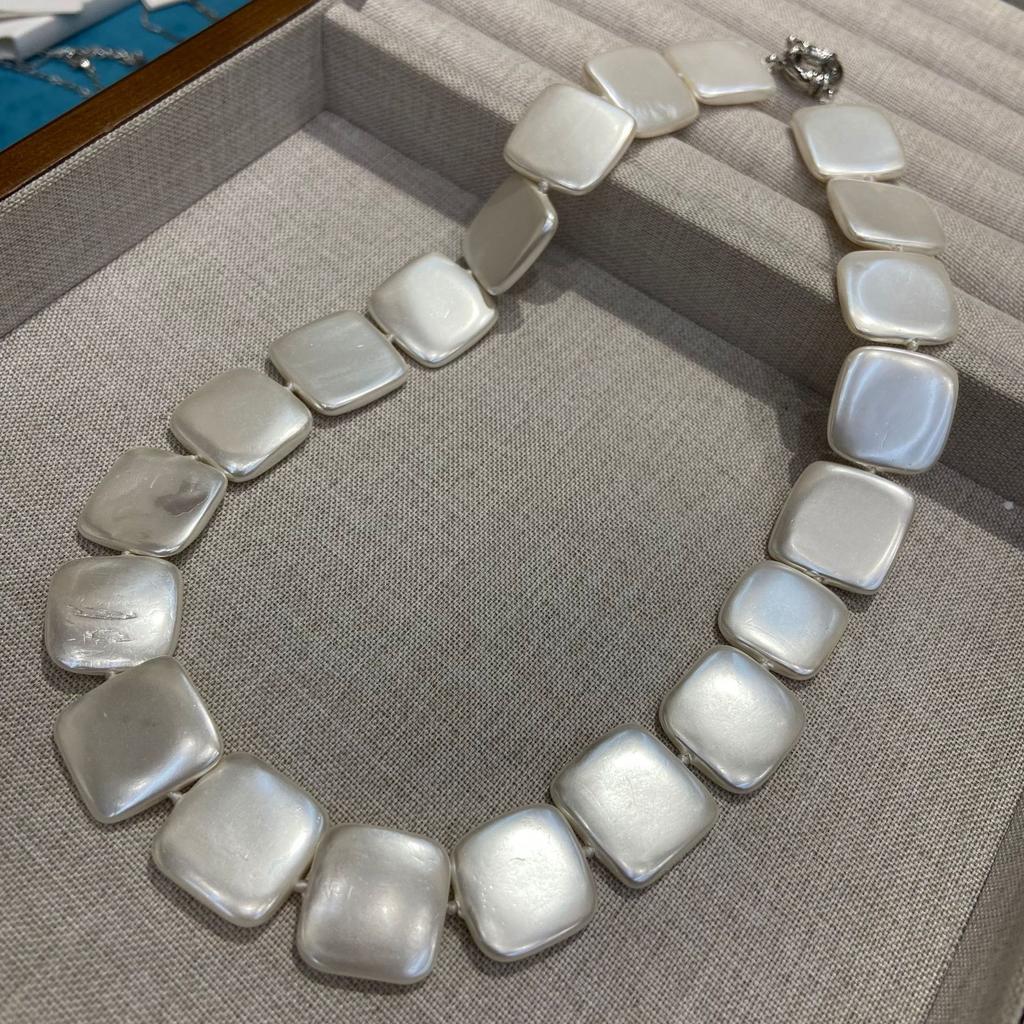 French Minimalist Natural Shell Handmade Beaded Retro Vintage High Fashion Versatile Necklace