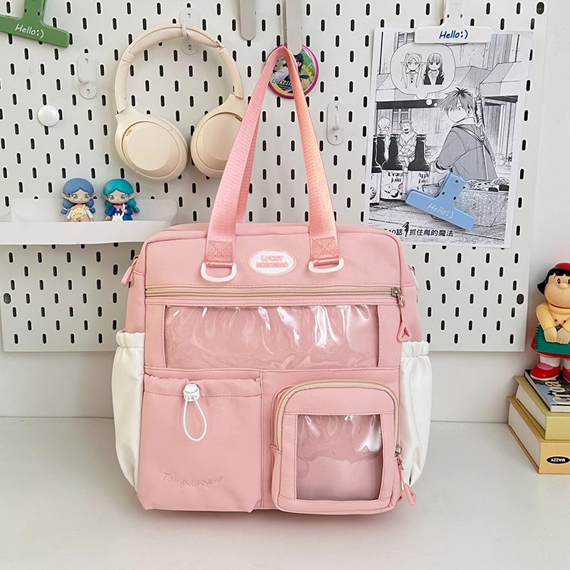 

The schoolbag is fresh and sweet, beautiful women, high school students, large capacity and high value two-piece set