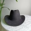 Suede Purple Cowhead Cowboy Hat New Large Size Cowboy Hat Suede Material Water Drop Top Men's and Women's Knight Hat 2023