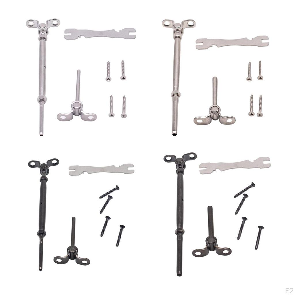 Kit Tensioner Hardware Fitting Stainless Steel Cable Rotating Connector Installation Suitable for