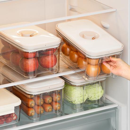 Aufbewahrungsbox Lebensmittelqualität Kunststoff und Timer-Knopf-Design Behälter Einfacher Zugriff Stapelbare Aufbewahrungsbox für Kühlschrank Mikrowelle