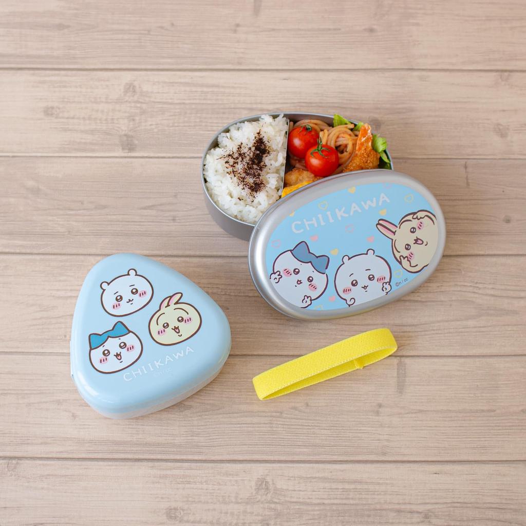 OSK Aluminum Lunch Chiikawa CKW with Lunch Belt and Made in Children's Box, Medium, 350ml, No.4, Divider, Japan, AL-5