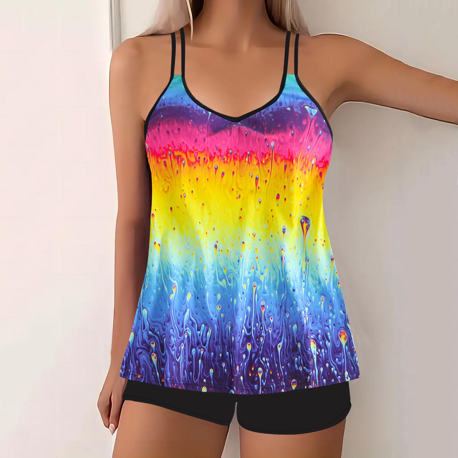 

Комплект из 2 предметов с цветочным узором, танкини, юбка с трусиками, купальники, женская купальная одежда и одежда, летнее сексуальное бикини XXXL