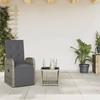 VidaXL Garden Dining Set with 2 Pcs Cushions, Patio Table, Patio Furniture, Outdoor Furniture, Grey 3277609