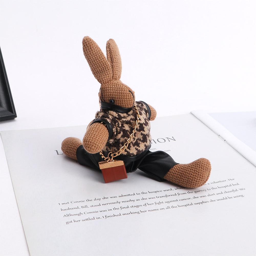 Animal Doll Pendant Kids Cloth Boys Bag Pendant Decoration Girls Car Accessories Lady Rabbit Keychains Korean Style Key Ring