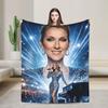 Celines Dions Flannel Blanket Winter  Warm Soft Throw Blanket for Kids Couch Bed Graphic Bedspread Sofa Bed Cover