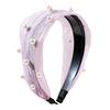 huaqianguhh Wide Edges Hair Hoop, Breathable Mesh Headband with Imitation Pearls Decor, Anti-Slip Hemming Face Shaping Accessory