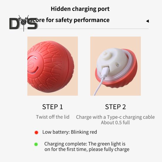 Interactive Dog Ball Toy Smart Jumping Electric Vibrating Pet Bounce Ball USB Rechargeable Automatic Moving Ball Dog Toy for Dogs Cats