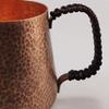 Vintage Pure Copper Coffee Cup,Mug Moscow Mule Thickened Large Size Hammer Texture Woven Handle 700ml Beer Mug,Tea Cup Tableware