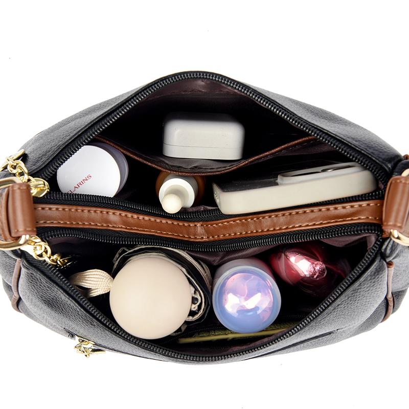 Simple Women's Messenger Bag, Casual Crossbody Bag, Fashionable Messenger Bag, Soft PU Leather Handbag, Suitable for Daily Use and Shopping