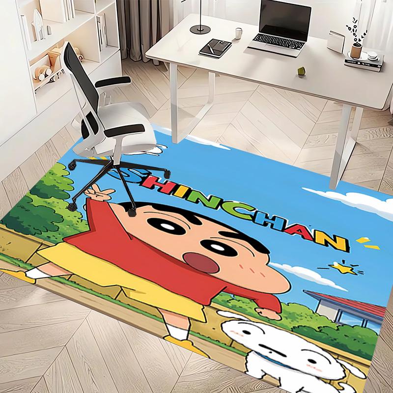1pc Crayon Shin-chan Print Area Rug - Soft, Washable Non-Slip Indoor Mat, Living Room, Home Office Decorative Rug,Office Decorative