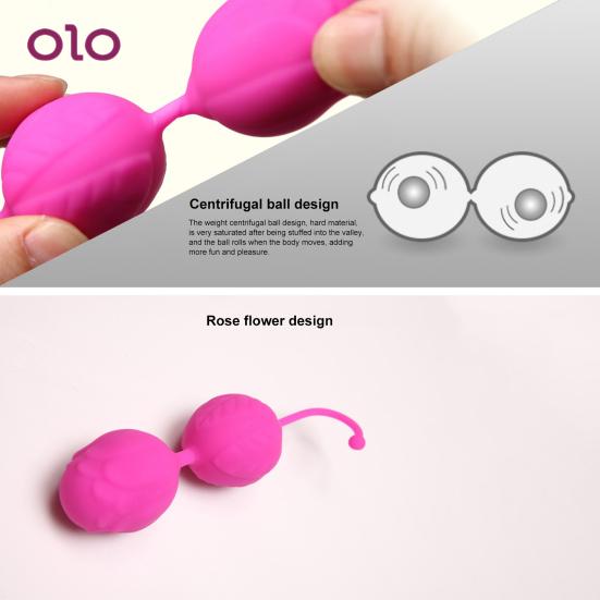 Vagina Ball Adult Toy Safe Vibrator Silicone Rose Shrinking Egg Daily Activities
