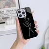 N147 Cartoon Matchman design Phone Case for iPhone 16 15 Pro Max Samsung S24 Ultra A54 A35 Xiaomi Redmi Note 13 Pro Plated Frame Tempered Glass Cover
