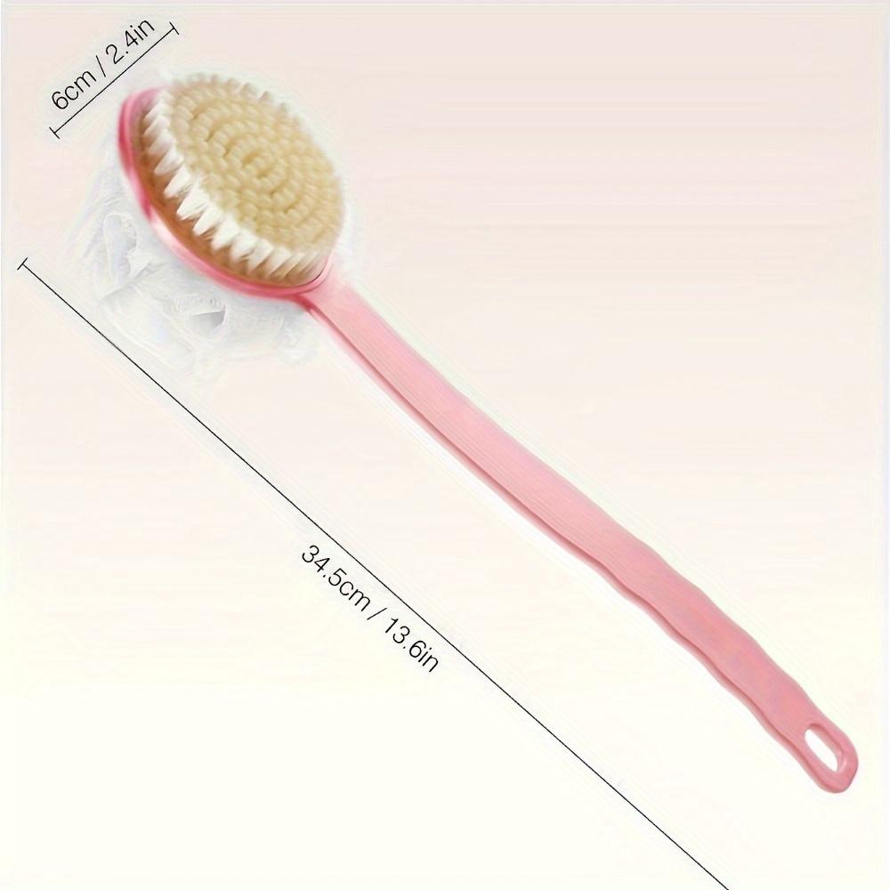 Double-sided Mud Rubbing, Long-handled Soft Bristles, Bath Brushes, Back Rubbing, Body Massage, Exfoliation, 2-in-1 Bath and Bath Bomb Brush