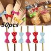 50pcs DIY Bow Tie Wrapping Golded Wire Bowknot Binding Wire for Bags and Cake Pockets Fastener Sealing Fixed Ties