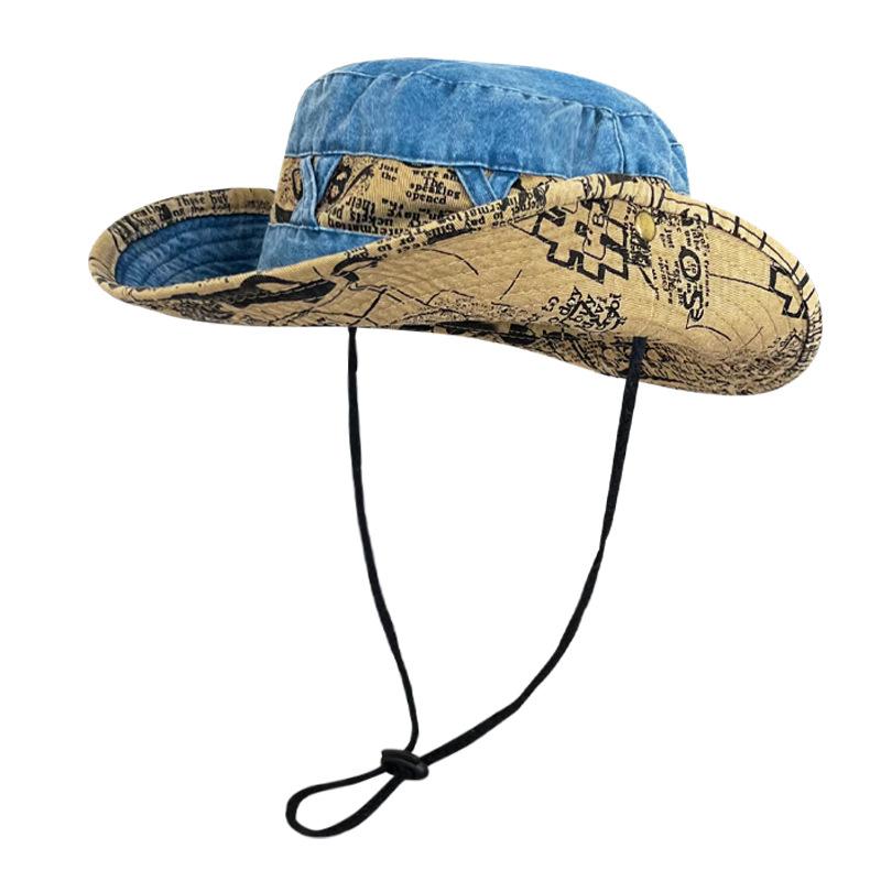 New Fashion Bucket Hat For Men And Women Street Fashion Brand Leisure Versatile Mountaineering Hat Outdoor Western Cowboy Hat