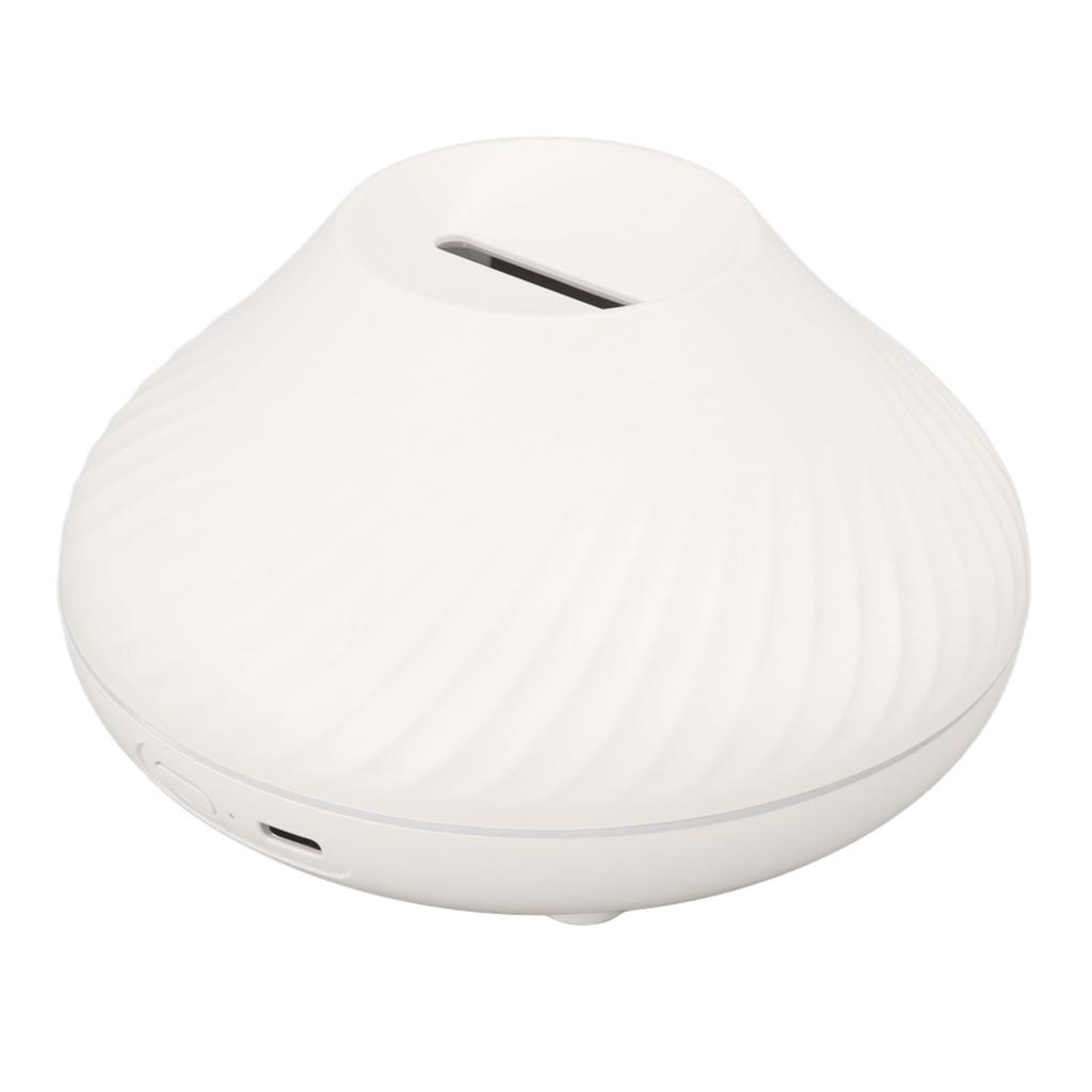 Flame Air Diffuser 130ml Waterless Auto Off Protection 7 Colors Ultrasound USB Aromatherapy Diffuser for Desk White