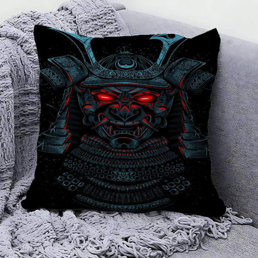 Japan Neon Punk City Samurai Pillow Cover Design Cushion Cover Decor Holiday Decorati