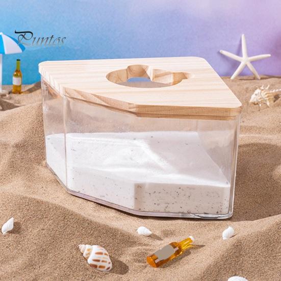 Hamster-Badezimmer, transparenter Hamster-Sandkasten, abnehmbarer Kleintier-Sandbad-Behälter, kleines Haustier