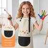 2Pcs Kids Aprons for Cooking, Adjustable Waterproof Painting Apron, Art Aprons with Pockets for Boys Girls Childs Painting Crafting Cooking Baking