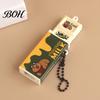 Portable Chocolate Fidget Toys Simulated Keychain Pendant, Snap Stress Relief Toy Hanging Decorative Accessory with Ball Chain, for Backpacks Handbags
