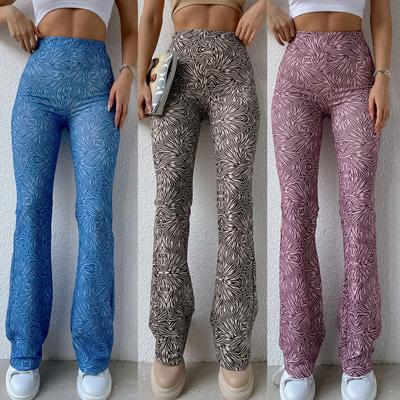 Kadın Modası Baskılı Bel İnce Pantolon Kadın Baskılı Seksi Pantolon