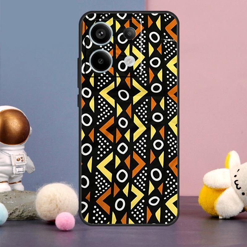 African Style Fabric Print Case For Xiaomi Redmi Note 14 13 9 10 11 12 15 Pro Plus Redmi 15 15C 14C 10C 12C 13C Cover