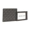 Michael Kors Classic Short Vintage Monogram Canvas Three-In-One Wallet Men Wallet Black 36H9LGFF7B-BLACK