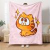 1Pc Garfield'S Starry Adventure Blanket For Couch Bed Plush Cozy Fuzzy Blanket Super Soft Warm Blankets For Fall And Winter 091874