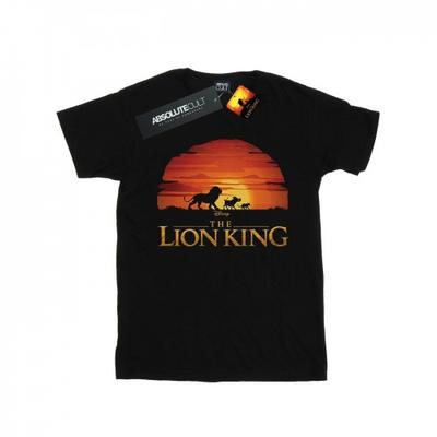 Womens/Ladies The Lion King Movie Sunset Logo Cotton Boyfriend T-Shirt