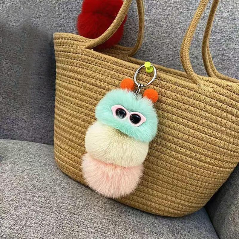 

1 шт. Подвеска в подарок Брелок для машины Личность Плюшевая кукла Трендовый Флу Плюшевый Веселый Милый Модный Разноцветный 1PC зелёный/легкие хаки