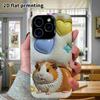 Phone Case: 2D Flat Design Suitable for iPhone 18 17 16 15 14 13 Pro Film Protective Case, Couple Style, Guinea Pig, Christmas and Halloween Gift
