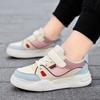 Children's Fashionable and Convenient Velcro Casual Sports Shoes Thick Soled Height Increasing Casual Board Shoes White Shoes