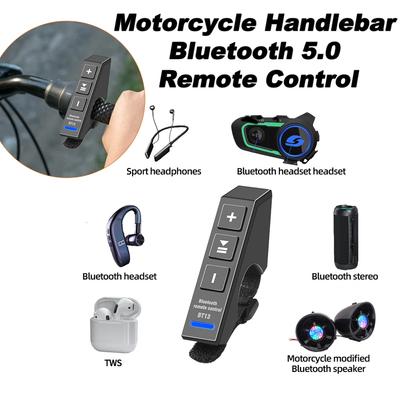 Bluetooth 5.0 Freisprecheinrichtung Anrufe Motorrad Fernbedienung Wasserdichte Fahrrad Lenker Mediensteuerung Für Auto Outdoor Sport
